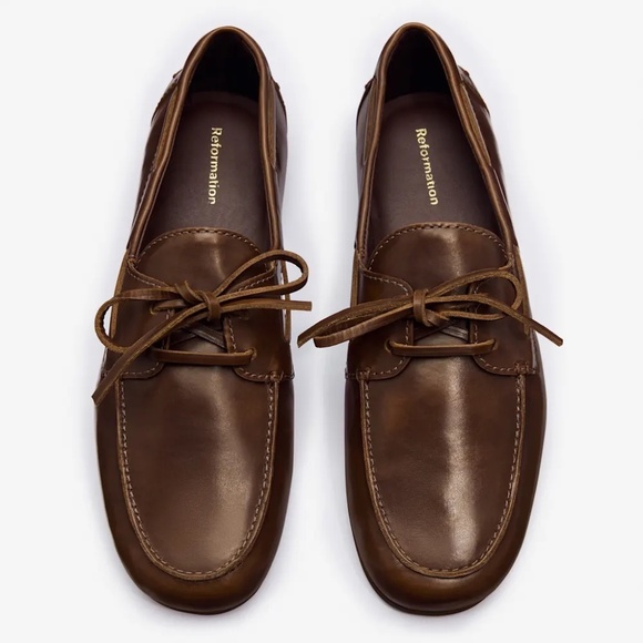 Reformation Fia Boat Loafer Brown - Size 8.5 - Picture 1 of 2